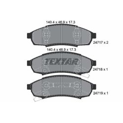 Stabdžių trinkelių rinkinys, diskinis stabdys TEXTAR 2471701