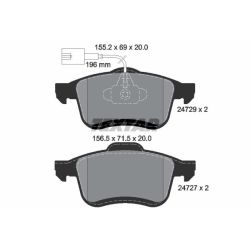 Stabdžių trinkelių rinkinys, diskinis stabdys TEXTAR 2472901