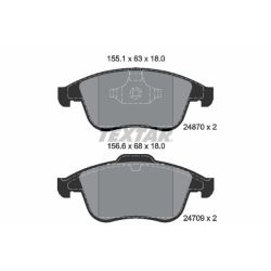 Stabdžių trinkelių rinkinys, diskinis stabdys TEXTAR 2487001