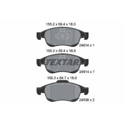 Stabdžių trinkelių rinkinys, diskinis stabdys TEXTAR 2491401