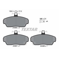 Stabdžių trinkelių rinkinys, diskinis stabdys TEXTAR 2499601