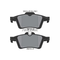 Stabdžių trinkelių rinkinys, diskinis stabdys TEXTAR 2521201