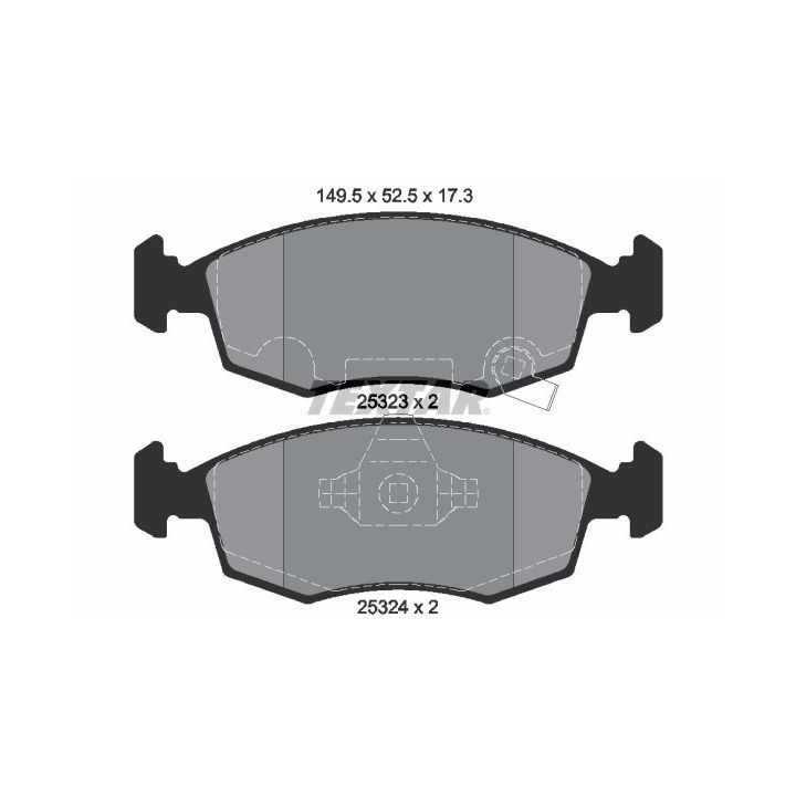 Stabdžių trinkelių rinkinys, diskinis stabdys TEXTAR 2532301
