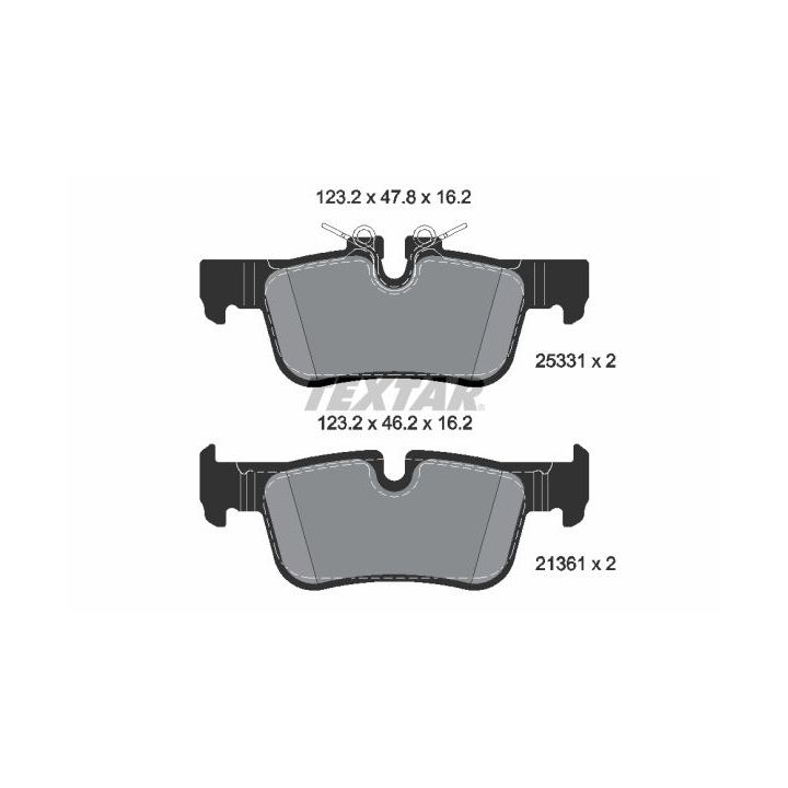 Stabdžių trinkelių rinkinys, diskinis stabdys TEXTAR 2533101