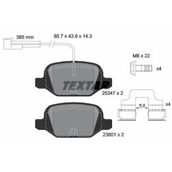 Stabdžių trinkelių rinkinys, diskinis stabdys TEXTAR 2534701
