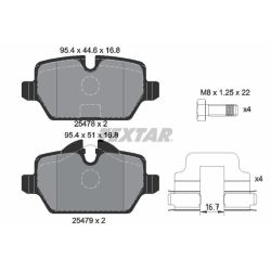 Stabdžių trinkelių rinkinys, diskinis stabdys TEXTAR 2547801