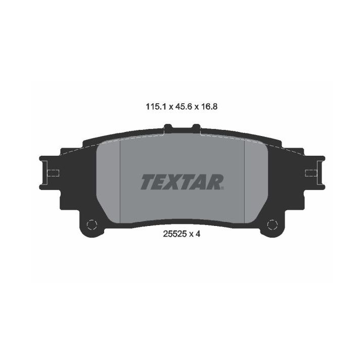 Stabdžių trinkelių rinkinys, diskinis stabdys TEXTAR 2552501