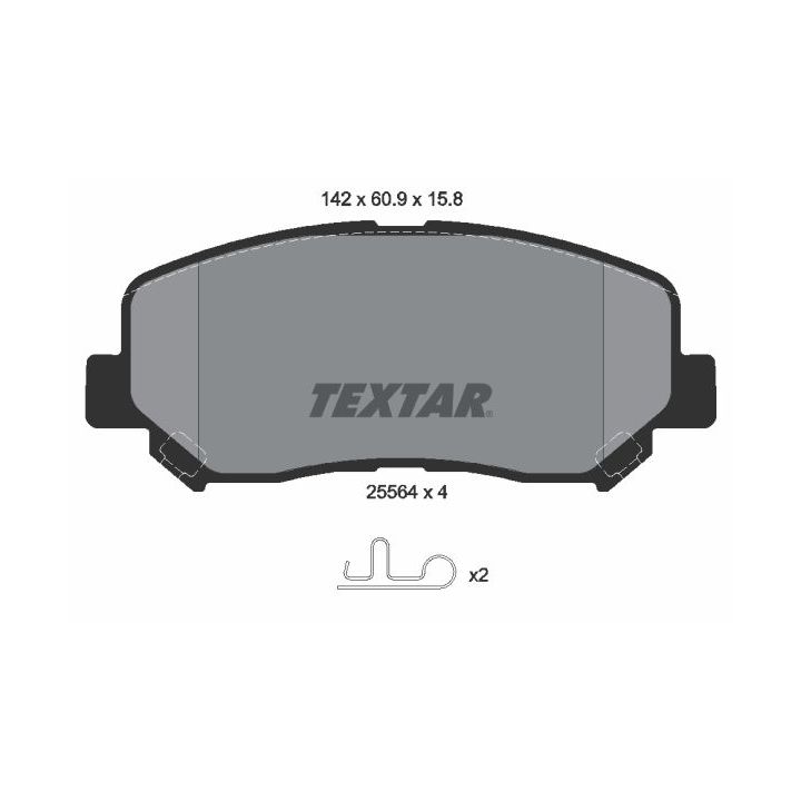 Stabdžių trinkelių rinkinys, diskinis stabdys TEXTAR 2556401