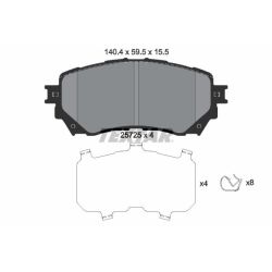 Stabdžių trinkelių rinkinys, diskinis stabdys TEXTAR 2572501