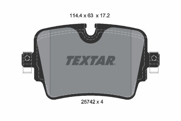 Stabdžių trinkelių rinkinys, diskinis stabdys TEXTAR 2574201