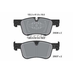 Stabdžių trinkelių rinkinys, diskinis stabdys TEXTAR 2583605