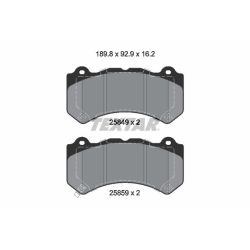 Stabdžių trinkelių rinkinys, diskinis stabdys TEXTAR 2584901