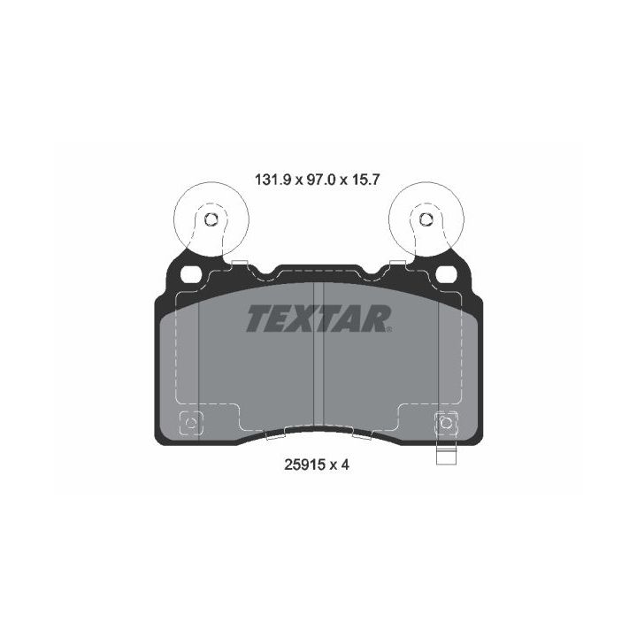 Stabdžių trinkelių rinkinys, diskinis stabdys TEXTAR 2591501