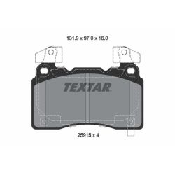 Stabdžių trinkelių rinkinys, diskinis stabdys TEXTAR 2591503