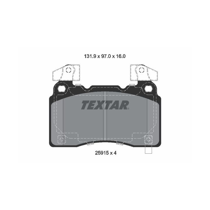 Stabdžių trinkelių rinkinys, diskinis stabdys TEXTAR 2591503