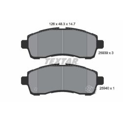 Stabdžių trinkelių rinkinys, diskinis stabdys TEXTAR 2593901