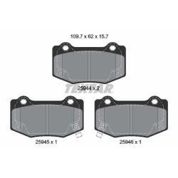 Stabdžių trinkelių rinkinys, diskinis stabdys TEXTAR 2594401