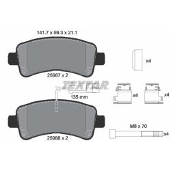 Stabdžių trinkelių rinkinys, diskinis stabdys TEXTAR 2598701