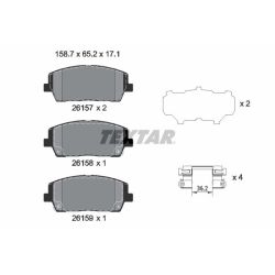 Stabdžių trinkelių rinkinys, diskinis stabdys TEXTAR 2615701