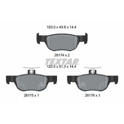 Stabdžių trinkelių rinkinys, diskinis stabdys TEXTAR 2617401