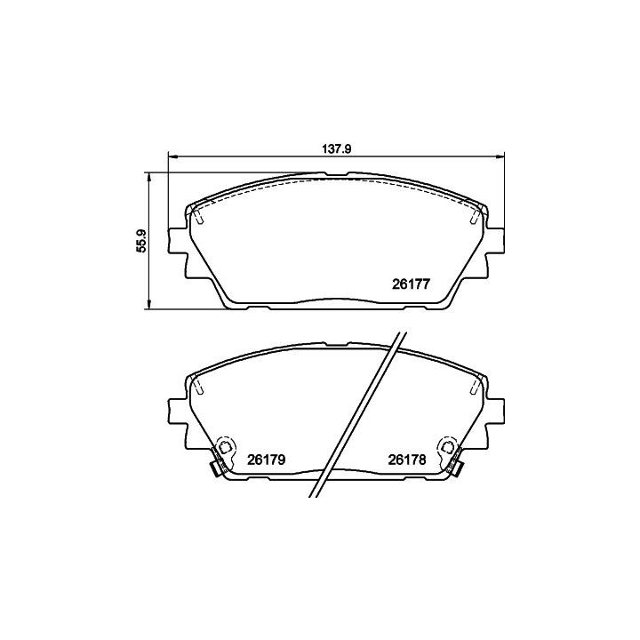 Stabdžių trinkelių rinkinys, diskinis stabdys TEXTAR 2617701