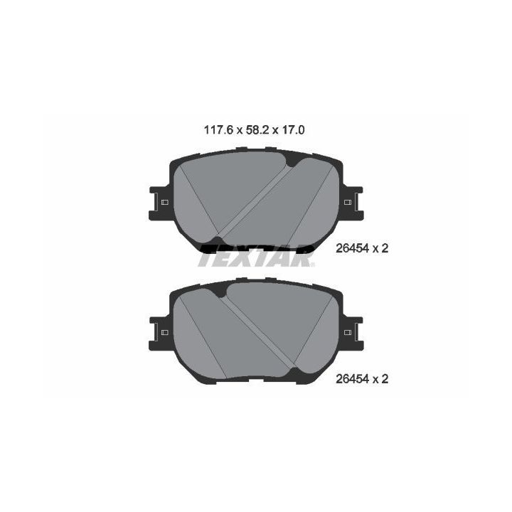 Stabdžių trinkelių rinkinys, diskinis stabdys TEXTAR 2645401