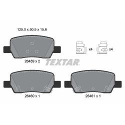 Stabdžių trinkelių rinkinys, diskinis stabdys TEXTAR 2645901