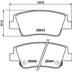 Stabdžių trinkelių rinkinys, diskinis stabdys TEXTAR 2654301