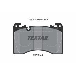 Stabdžių trinkelių rinkinys, diskinis stabdys TEXTAR 2673001