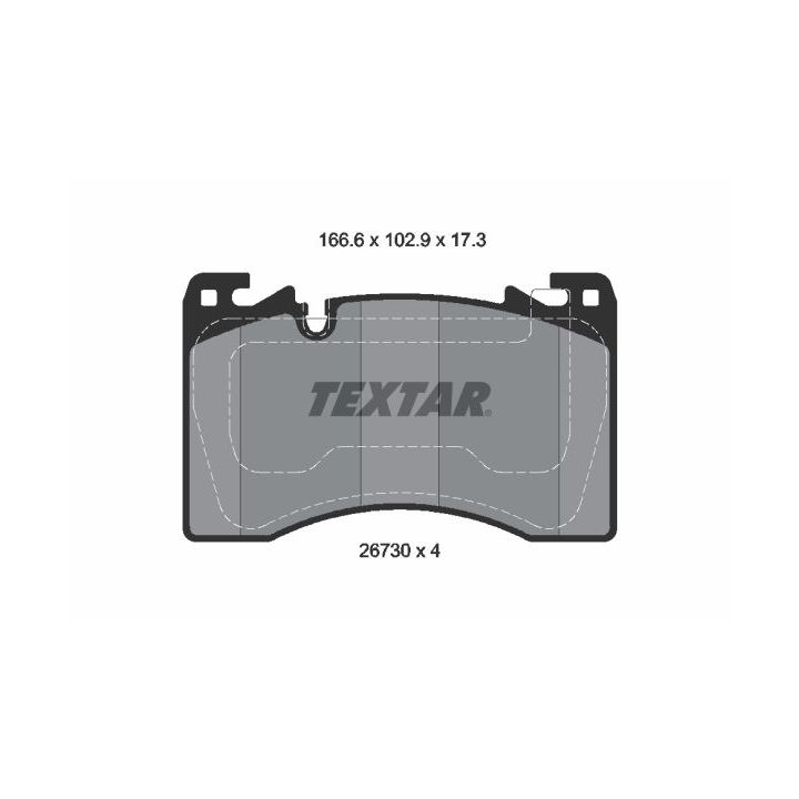 Stabdžių trinkelių rinkinys, diskinis stabdys TEXTAR 2673001