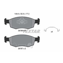 Stabdžių trinkelių rinkinys, diskinis stabdys TEXTAR 2678601