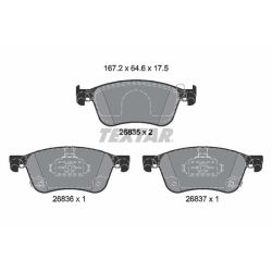 Stabdžių trinkelių rinkinys, diskinis stabdys TEXTAR 2683501