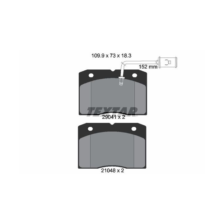 Stabdžių trinkelių rinkinys, diskinis stabdys TEXTAR 2904101