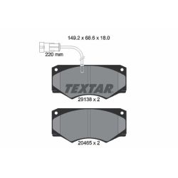 Stabdžių trinkelių rinkinys, diskinis stabdys TEXTAR 2913801