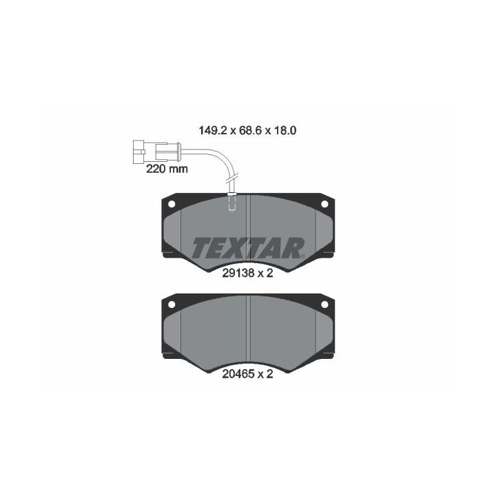 Stabdžių trinkelių rinkinys, diskinis stabdys TEXTAR 2913801