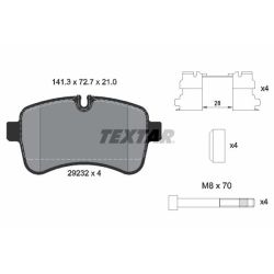Stabdžių trinkelių rinkinys, diskinis stabdys TEXTAR 2923201