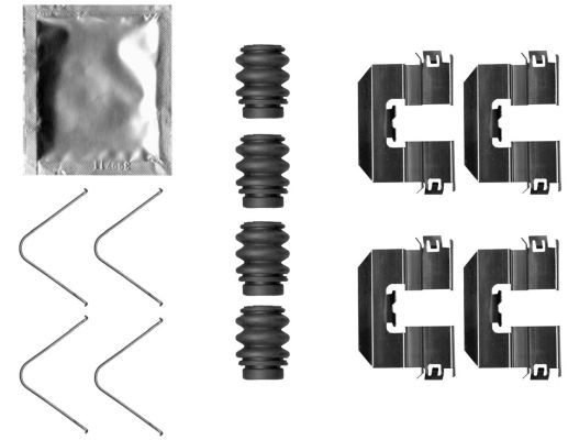 Priedų komplektas, diskinių stabdžių trinkelės TEXTAR 82543500