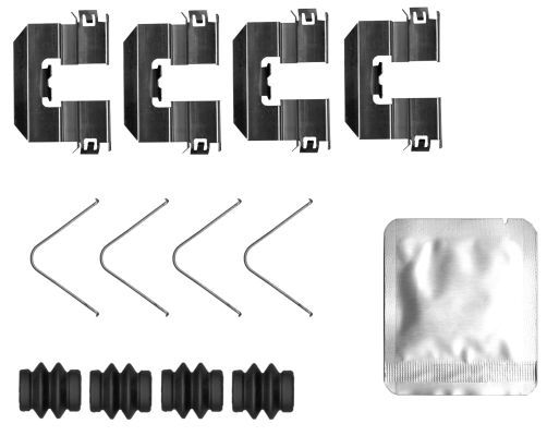 Priedų komplektas, diskinių stabdžių trinkelės TEXTAR 82550000