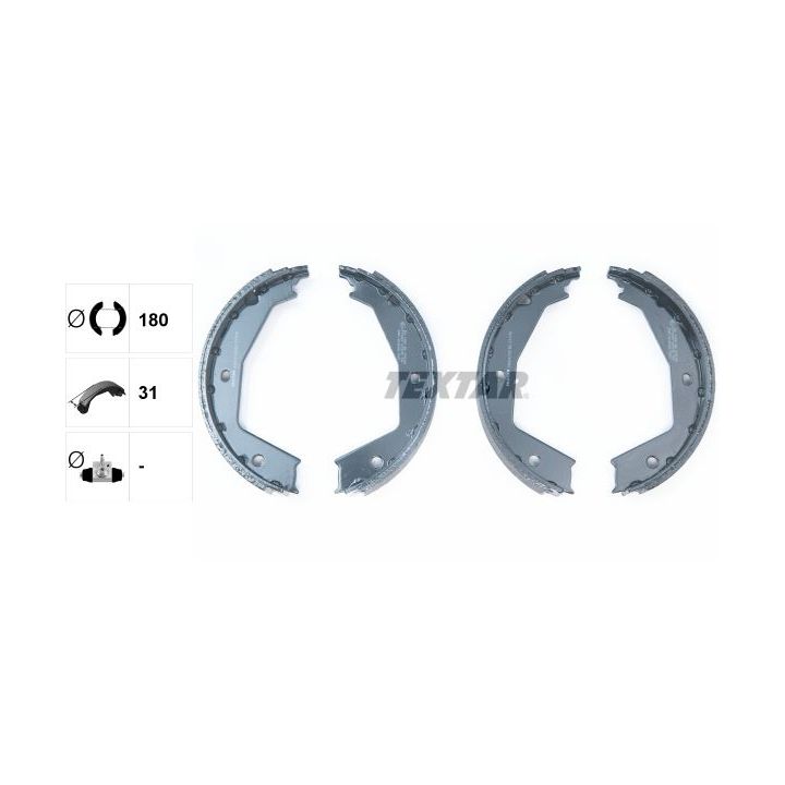 Stabdžių trinkelių komplektas, stovėjimo stabdis TEXTAR 91054700