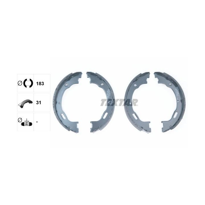 Stabdžių trinkelių komplektas, stovėjimo stabdis TEXTAR 91057800