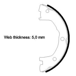 Stabdžių trinkelių komplektas, stovėjimo stabdis TEXTAR 91059000
