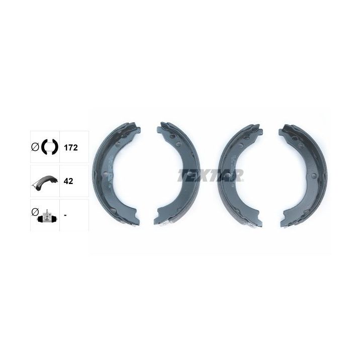 Stabdžių trinkelių komplektas, stovėjimo stabdis TEXTAR 91062100