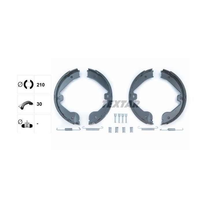 Stabdžių trinkelių komplektas, stovėjimo stabdis TEXTAR 91062400