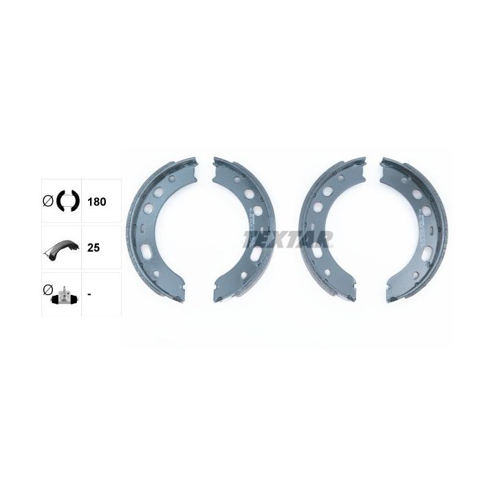 Stabdžių trinkelių komplektas, stovėjimo stabdis TEXTAR 91063500