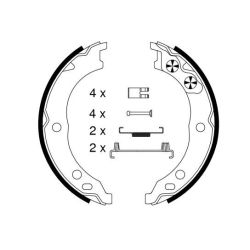 Stabdžių trinkelių komplektas, stovėjimo stabdis TEXTAR 91064800