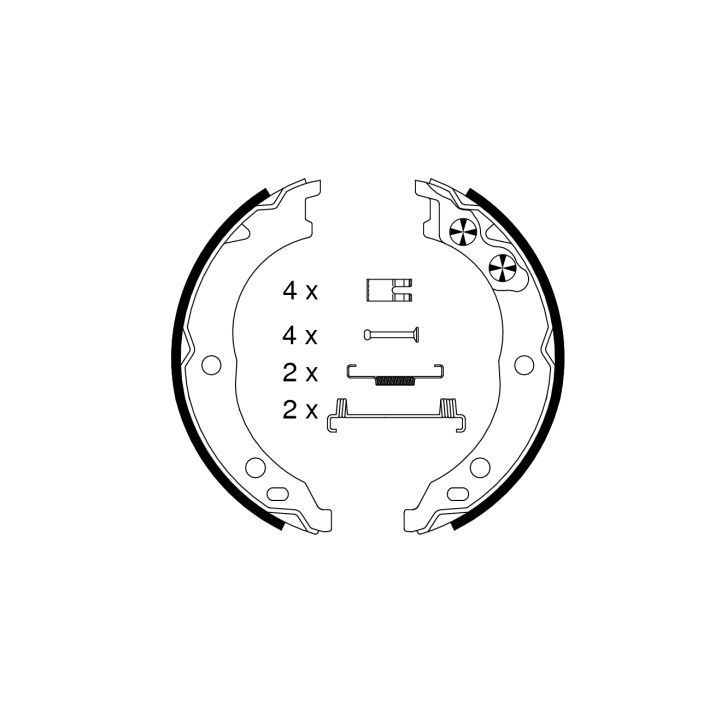 Stabdžių trinkelių komplektas, stovėjimo stabdis TEXTAR 91064800