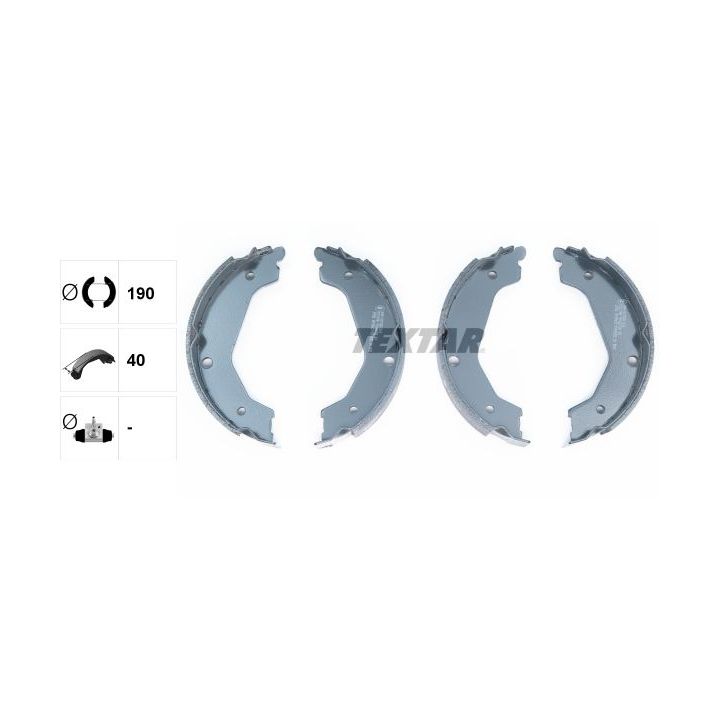 Stabdžių trinkelių komplektas, stovėjimo stabdis TEXTAR 91065700