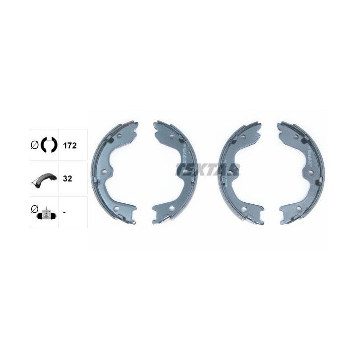 Stabdžių trinkelių komplektas, stovėjimo stabdis TEXTAR 91065900