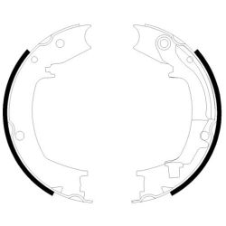 Stabdžių trinkelių komplektas, stovėjimo stabdis TEXTAR 91066400