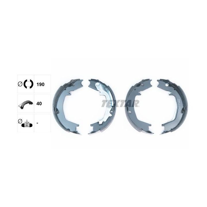 Stabdžių trinkelių komplektas, stovėjimo stabdis TEXTAR 91066400